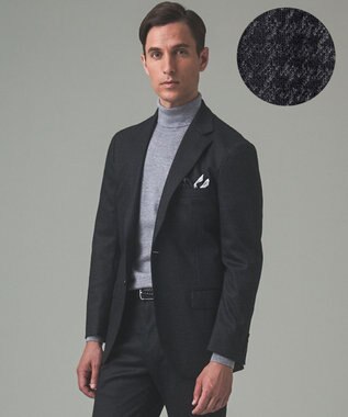 GOTAIRIKU セットアップ対応【2WAYストレッチ/シワになりにくい】T/W ジャージージャケット_千鳥柄 グレー系8