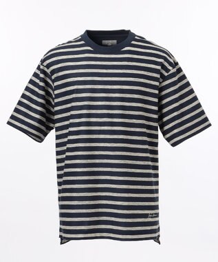 JOSEPH ABBOUD MOUNTAIN 【SPACE】OGリネンボーダー Tシャツ ネイビー系2