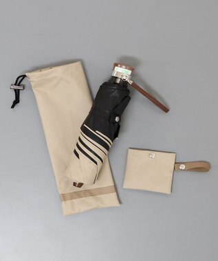 AURORA オーロラ　晴雨兼用折りたたみ傘（無地） キャメル