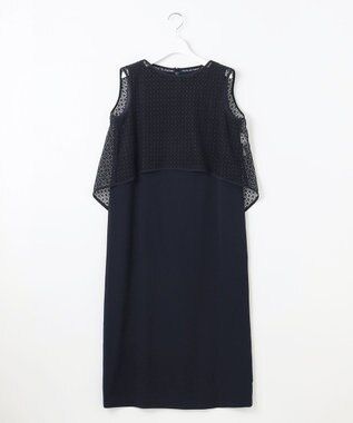 23区 【APPLAUDIR】クリスタルフラワーコンビ ドレス ネイビー系