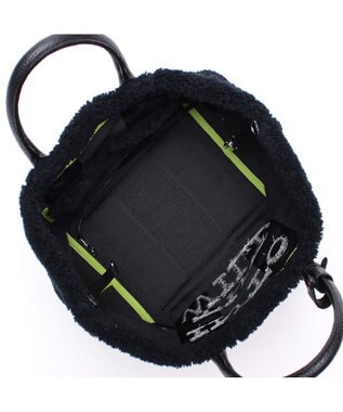 A.D.M.J. 【もこもこ】オスカー/コード刺しゅうキューブトート21cm(Dカン＋) PITCH BLACK