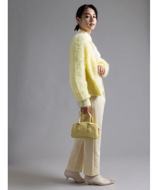 Te chichi 【Atelier Bonheur】キャットヤーンVネックカーディガン《2025winter catalog item》 イエロー