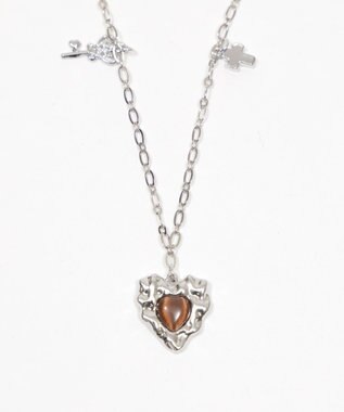 WEGO Lストーンハートジャラモチーフネックレス 柄2