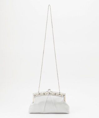 ANY SIS 【2WAY】ジュエル調フレームパーティ バッグ シルバー