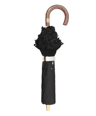 MOONBAT 【遮光/晴雨兼用日傘】POLO RALPH LAUREN（ポロラルフローレン） 折りたたみ日傘 エンブフリル 遮熱 UV ブラック