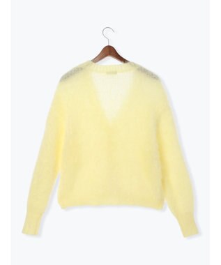 Te chichi 【Atelier Bonheur】キャットヤーンVネックカーディガン《2025winter catalog item》 イエロー