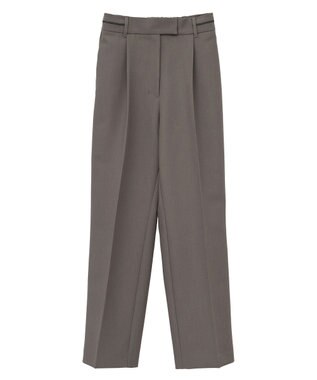 YECCA VECCA ウエストデザインワイドストレートパンツ Brown