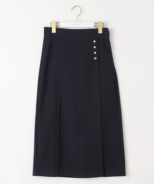ANY SIS 【洗える】メルトンジャージー スカート ネイビー