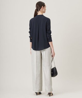 ICB 【日本製】トリアセリネンシャイニーツイル ワイドパンツ ライトグレー系