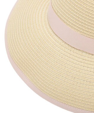 Maison de FLEUR 【手洗い可能】パールリボンスリットハット Pink