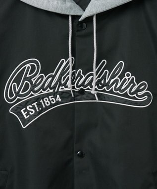 WEGO 【ユニセックス着用ITEM】フードワッペンスタジャン ブラック