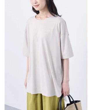 Green Parks 接触冷感バックカシュクールチュニック Light Beige