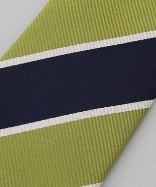 GOTAIRIKU 【日本製】西陣ネクタイ_レジメンタルストライプ柄 グリーン系1