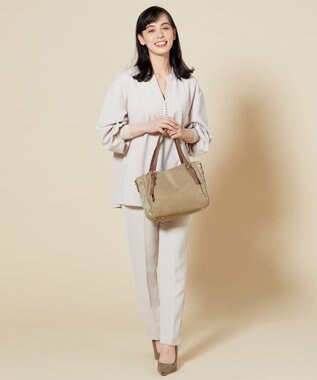 LA BAGAGERIE 【MONICA】ナイロン2WAYトートバッグ Sサイズ ベージュ