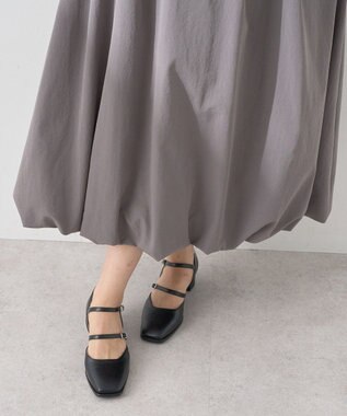 earth music&ecology バルーンスカート Charcoal Gray