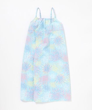 ANY KIDS 【簡単着付け】2WAY セパレート浴衣セット サックスブルー×花火