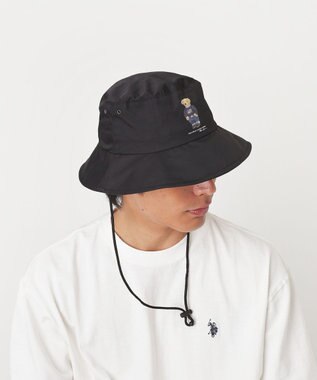 MOONBAT 【WEB限定】POLO RALPH LAUREN（ポロ ラルフ ローレン）遮光 レインハット  FLAG BEAR ポロベア ブラック