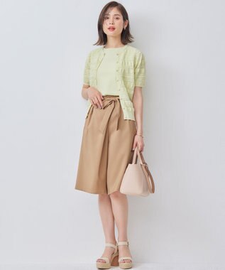 組曲 【WEB限定】オシャクロスキュロットパンツ ベージュ系