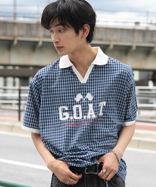 WEGO 【ユニセックス着用ITEM】チェックゲームシャツ ブルーチェック1