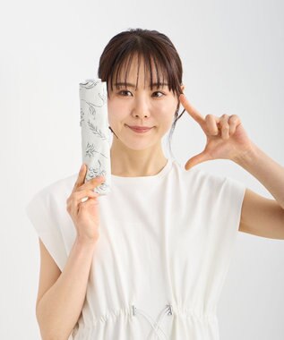 MOONBAT Fuwacool(フワクール) フワクールホワイト 晴雨兼用日傘 折りたたみ傘 シャイニープランツ 軽量 一級遮光／遮熱／UV オフホワイト