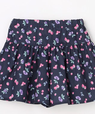 ANY KIDS 【洗濯機可能】総柄フルーツ キュロット ネイビー