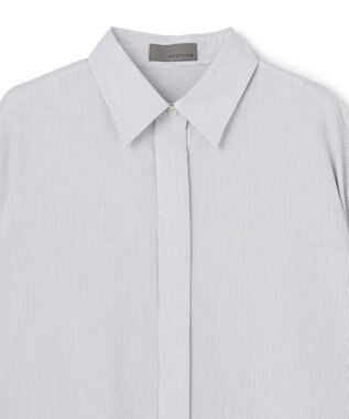 uncrave コットンクロスストライプ BIGシャツ ネイビーストライプ