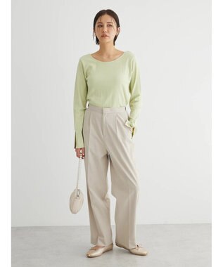 Green Parks 前後２ＷＡＹカットリブプルオーバー Lime Green