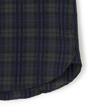 J.PRESS MEN 【KING SIZE 】【吸水速乾 / 接触冷感 / 高通気性】Aero Weave クールマックスサッカー チェック シャツ / B.D. ネイビー系3