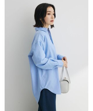 Green Parks オックス先染めシャツ Sax