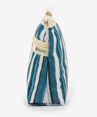 LeSportsac COSMETIC CLUTCH/ティールグリーンストライプ ティールグリーンストライプ