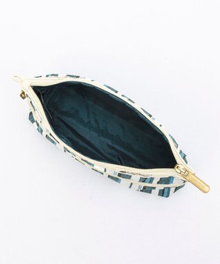 LeSportsac COSMETIC CLUTCH/ティールグリーンストライプ ティールグリーンストライプ