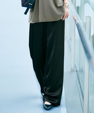 カタログ掲載・洗える】ドレーピーサテンベイカー パンツ / 自由
