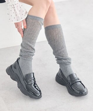 earth music&ecology 【軽量/厚底】スニーカーローファー Black