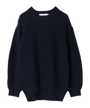AMERICAN HOLIC 片畦クルーネックニットプルオーバー Navy