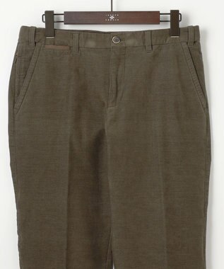 JOSEPH ABBOUD 【キングサイズ・ウエストも伸びる！/ストレッチ/暖かい/オーガニック】オーガニックカルゼストレッチ パンツ カーキ系