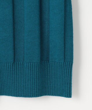 23区GOLF 【WOMEN】【WEB&一部店舗限定】ワイドリブ カラーニット ピーコックグリーン系