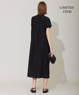 ICB 【WEB限定・洗える】 バンドカラーワンピース ブラック系