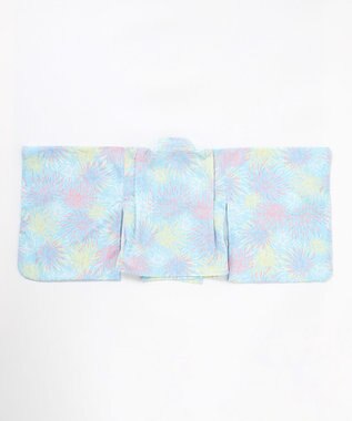 ANY KIDS 【簡単着付け】2WAY セパレート浴衣セット サックスブルー×花火