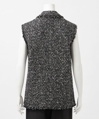 23区 L 【GOLD LABEL】CAMPOREバイカラーツイード ジレ モノトーン系