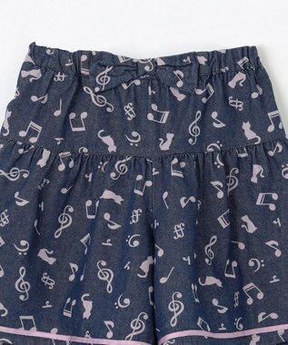 ANY KIDS 音符総柄キュロット デニム