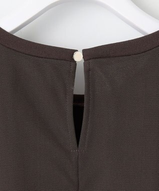 ANY SIS L 【洗える】カットジョーゼットチュール トップス ブラウン