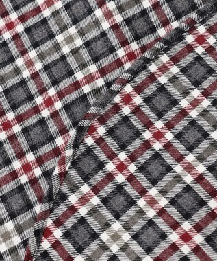 JOSEPH ABBOUD 【ネルシャツ/暖かい】ファインブラッシュド ネル チェック シャツ ワイン系3