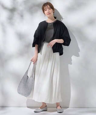 ANY シアーブルゾン ブラック