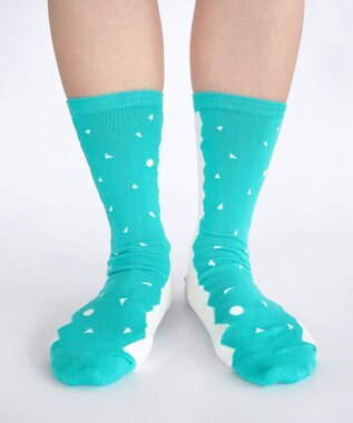 nitorito 【UNISEX】米沢オリジナル柄 mountain&moon 靴下 white