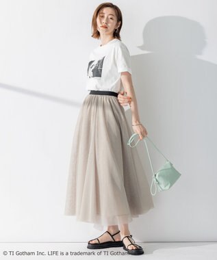 23区 L 【23区/LIFE】PHOTO Tシャツ ホワイト系(Sophie Malgat)