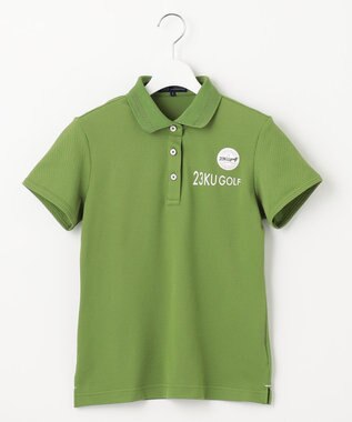 23区GOLF 【WOMEN】【吸水速乾/UVケア】ハニカムカノコ半袖ポロシャツ シンプルながらも機能的 カーキ系