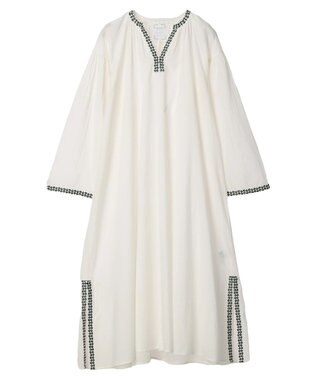 CRAFT STANDARD BOUTIQUE ★インドコットン　ボタニカル刺繍ワンピース Off White