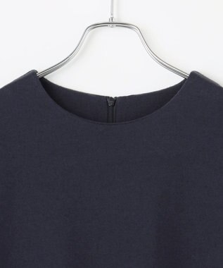 #Newans 【セレモニーにも/洗濯機可】パフスリーブロングワンピース​ ネイビー