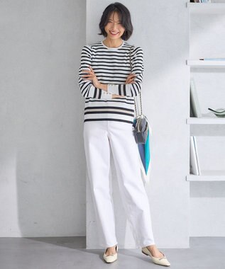 23区 【CLASSY.6月号掲載/洗える】23区DENIM コクーンシルエット パンツ [WEB限定]ホワイト系