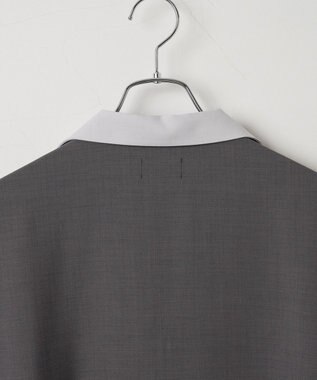 WEGO カラーブロックオープンカラーシャツ（S） ダークグレー